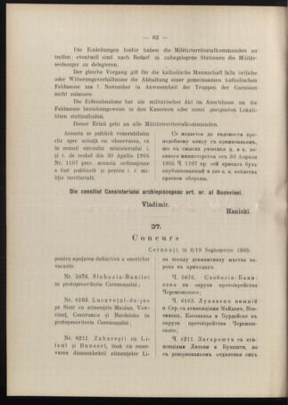 Verordnungsblatt des erzbischöfl. Konsistoriums die Angelegenheiten der orthod. -oriental. Erzdiözese der Bukowina betreffend 19051013 Seite: 10