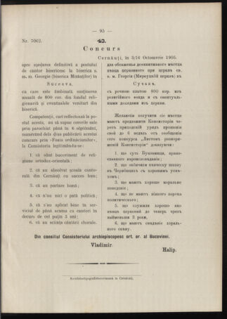 Verordnungsblatt des erzbischöfl. Konsistoriums die Angelegenheiten der orthod. -oriental. Erzdiözese der Bukowina betreffend 19051210 Seite: 3