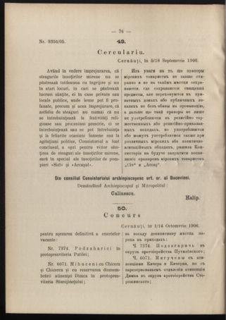 Verordnungsblatt des erzbischöfl. Konsistoriums die Angelegenheiten der orthod. -oriental. Erzdiözese der Bukowina betreffend 19061016 Seite: 8