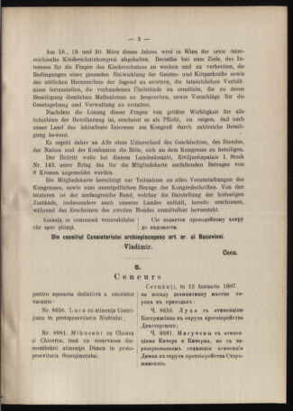 Verordnungsblatt des erzbischöfl. Konsistoriums die Angelegenheiten der orthod. -oriental. Erzdiözese der Bukowina betreffend 19070222 Seite: 5