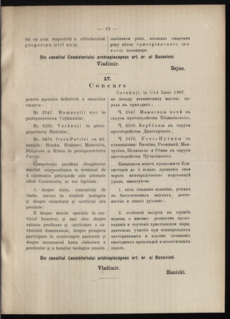 Verordnungsblatt des erzbischöfl. Konsistoriums die Angelegenheiten der orthod. -oriental. Erzdiözese der Bukowina betreffend 19070607 Seite: 3