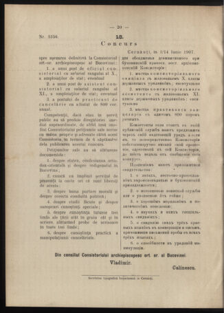 Verordnungsblatt des erzbischöfl. Konsistoriums die Angelegenheiten der orthod. -oriental. Erzdiözese der Bukowina betreffend 19070607 Seite: 4