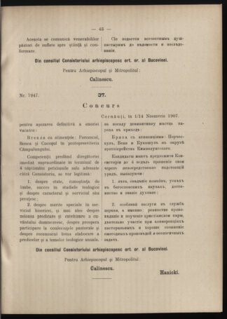 Verordnungsblatt des erzbischöfl. Konsistoriums die Angelegenheiten der orthod. -oriental. Erzdiözese der Bukowina betreffend 19071109 Seite: 3