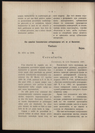 Verordnungsblatt des erzbischöfl. Konsistoriums die Angelegenheiten der orthod. -oriental. Erzdiözese der Bukowina betreffend 19080204 Seite: 4