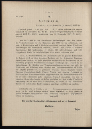 Verordnungsblatt des erzbischöfl. Konsistoriums die Angelegenheiten der orthod. -oriental. Erzdiözese der Bukowina betreffend 19080207 Seite: 2