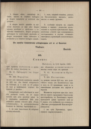 Verordnungsblatt des erzbischöfl. Konsistoriums die Angelegenheiten der orthod. -oriental. Erzdiözese der Bukowina betreffend 19080515 Seite: 3