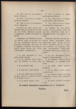 Verordnungsblatt des erzbischöfl. Konsistoriums die Angelegenheiten der orthod. -oriental. Erzdiözese der Bukowina betreffend 19081014 Seite: 6