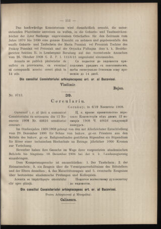 Verordnungsblatt des erzbischöfl. Konsistoriums die Angelegenheiten der orthod. -oriental. Erzdiözese der Bukowina betreffend 19081111 Seite: 3