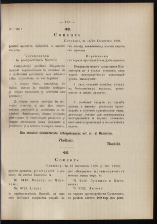 Verordnungsblatt des erzbischöfl. Konsistoriums die Angelegenheiten der orthod. -oriental. Erzdiözese der Bukowina betreffend 19081230 Seite: 3