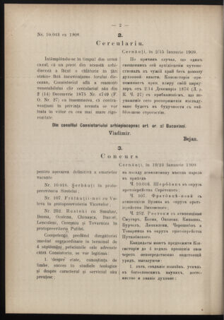 Verordnungsblatt des erzbischöfl. Konsistoriums die Angelegenheiten der orthod. -oriental. Erzdiözese der Bukowina betreffend 19090120 Seite: 2