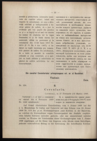 Verordnungsblatt des erzbischöfl. Konsistoriums die Angelegenheiten der orthod. -oriental. Erzdiözese der Bukowina betreffend 19090314 Seite: 2