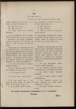 Verordnungsblatt des erzbischöfl. Konsistoriums die Angelegenheiten der orthod. -oriental. Erzdiözese der Bukowina betreffend 19090314 Seite: 7