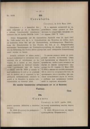 Verordnungsblatt des erzbischöfl. Konsistoriums die Angelegenheiten der orthod. -oriental. Erzdiözese der Bukowina betreffend 19090530 Seite: 3