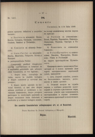 Verordnungsblatt des erzbischöfl. Konsistoriums die Angelegenheiten der orthod. -oriental. Erzdiözese der Bukowina betreffend 19090715 Seite: 9