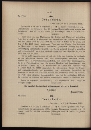 Verordnungsblatt des erzbischöfl. Konsistoriums die Angelegenheiten der orthod. -oriental. Erzdiözese der Bukowina betreffend 19091107 Seite: 6