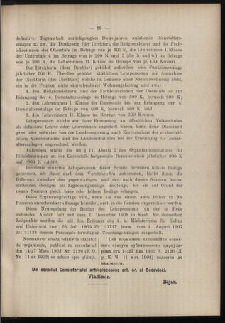 Verordnungsblatt des erzbischöfl. Konsistoriums die Angelegenheiten der orthod. -oriental. Erzdiözese der Bukowina betreffend 19091228 Seite: 3