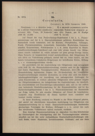 Verordnungsblatt des erzbischöfl. Konsistoriums die Angelegenheiten der orthod. -oriental. Erzdiözese der Bukowina betreffend 19091228 Seite: 4