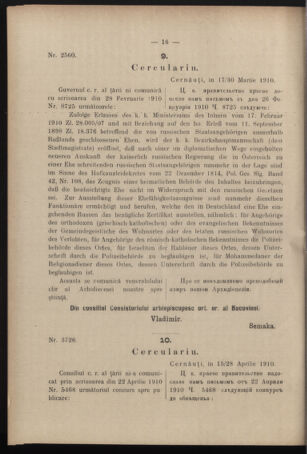 Verordnungsblatt des erzbischöfl. Konsistoriums die Angelegenheiten der orthod. -oriental. Erzdiözese der Bukowina betreffend 19100429 Seite: 4