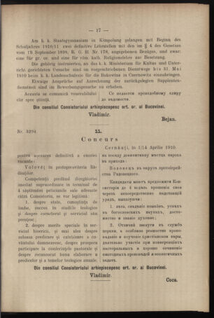 Verordnungsblatt des erzbischöfl. Konsistoriums die Angelegenheiten der orthod. -oriental. Erzdiözese der Bukowina betreffend 19100429 Seite: 5