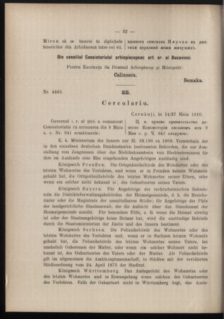 Verordnungsblatt des erzbischöfl. Konsistoriums die Angelegenheiten der orthod. -oriental. Erzdiözese der Bukowina betreffend 19100628 Seite: 2