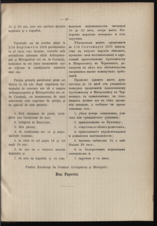 Verordnungsblatt des erzbischöfl. Konsistoriums die Angelegenheiten der orthod. -oriental. Erzdiözese der Bukowina betreffend 19100730 Seite: 3