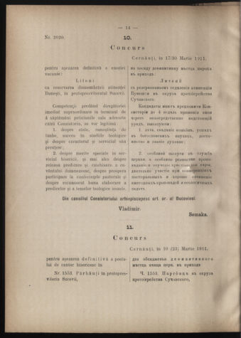 Verordnungsblatt des erzbischöfl. Konsistoriums die Angelegenheiten der orthod. -oriental. Erzdiözese der Bukowina betreffend 19110321 Seite: 2