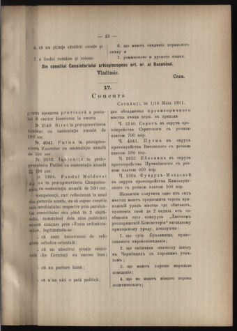 Verordnungsblatt des erzbischöfl. Konsistoriums die Angelegenheiten der orthod. -oriental. Erzdiözese der Bukowina betreffend 19110524 Seite: 3