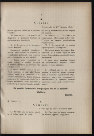 Verordnungsblatt des erzbischöfl. Konsistoriums die Angelegenheiten der orthod. -oriental. Erzdiözese der Bukowina betreffend 19120111 Seite: 5