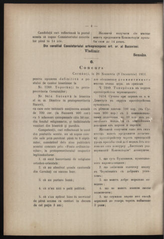 Verordnungsblatt des erzbischöfl. Konsistoriums die Angelegenheiten der orthod. -oriental. Erzdiözese der Bukowina betreffend 19120111 Seite: 6