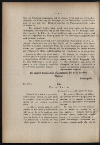 Verordnungsblatt des erzbischöfl. Konsistoriums die Angelegenheiten der orthod. -oriental. Erzdiözese der Bukowina betreffend 19120217 Seite: 2