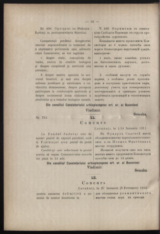 Verordnungsblatt des erzbischöfl. Konsistoriums die Angelegenheiten der orthod. -oriental. Erzdiözese der Bukowina betreffend 19120217 Seite: 6