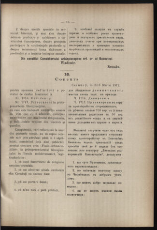 Verordnungsblatt des erzbischöfl. Konsistoriums die Angelegenheiten der orthod. -oriental. Erzdiözese der Bukowina betreffend 19120310 Seite: 3