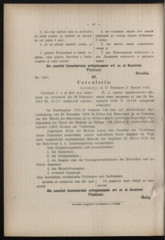 Verordnungsblatt des erzbischöfl. Konsistoriums die Angelegenheiten der orthod. -oriental. Erzdiözese der Bukowina betreffend 19120310 Seite: 4