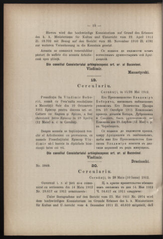 Verordnungsblatt des erzbischöfl. Konsistoriums die Angelegenheiten der orthod. -oriental. Erzdiözese der Bukowina betreffend 19120601 Seite: 2