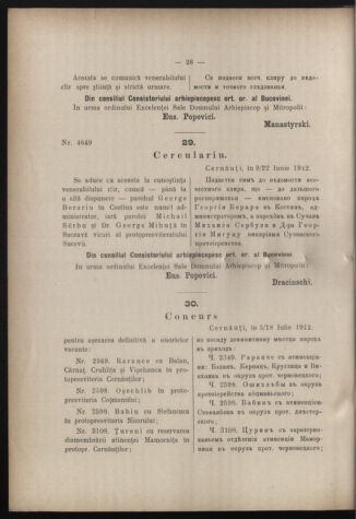 Verordnungsblatt des erzbischöfl. Konsistoriums die Angelegenheiten der orthod. -oriental. Erzdiözese der Bukowina betreffend 19120713 Seite: 2