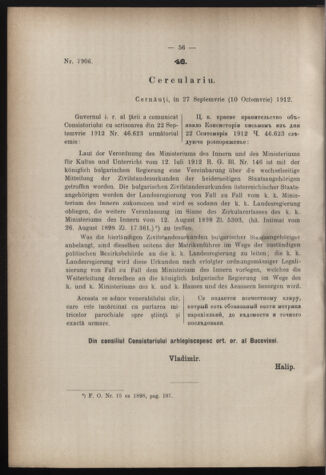 Verordnungsblatt des erzbischöfl. Konsistoriums die Angelegenheiten der orthod. -oriental. Erzdiözese der Bukowina betreffend 19121023 Seite: 2