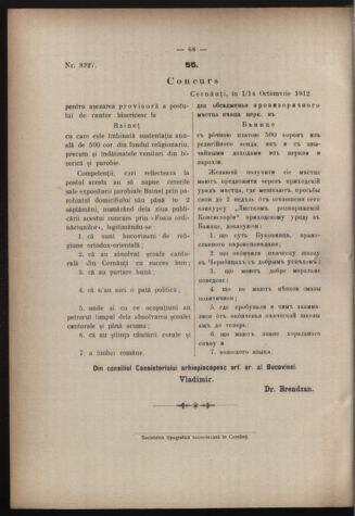 Verordnungsblatt des erzbischöfl. Konsistoriums die Angelegenheiten der orthod. -oriental. Erzdiözese der Bukowina betreffend 19121120 Seite: 6