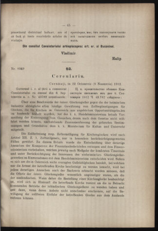 Verordnungsblatt des erzbischöfl. Konsistoriums die Angelegenheiten der orthod. -oriental. Erzdiözese der Bukowina betreffend 19121120 Seite: 9