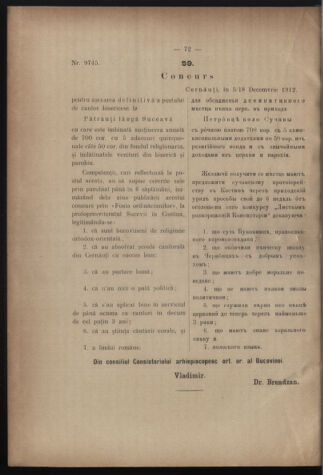 Verordnungsblatt des erzbischöfl. Konsistoriums die Angelegenheiten der orthod. -oriental. Erzdiözese der Bukowina betreffend 19121210 Seite: 6