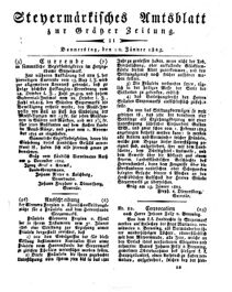 Steyermärkisches Amtsblatt zur Grätzer Zeitung 18250129 Seite: 1