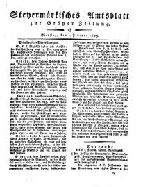 Steyermärkisches Amtsblatt zur Grätzer Zeitung 18250201 Seite: 1