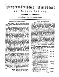 Steyermärkisches Amtsblatt zur Grätzer Zeitung 18250205 Seite: 1