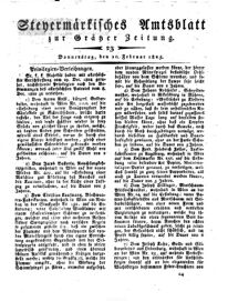 Steyermärkisches Amtsblatt zur Grätzer Zeitung 18250210 Seite: 1