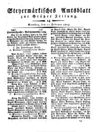 Steyermärkisches Amtsblatt zur Grätzer Zeitung 18250212 Seite: 1