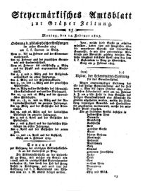 Steyermärkisches Amtsblatt zur Grätzer Zeitung 18250214 Seite: 1