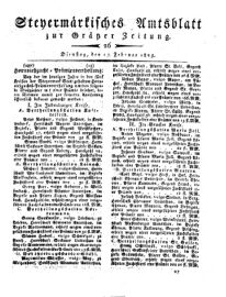 Steyermärkisches Amtsblatt zur Grätzer Zeitung 18250215 Seite: 1