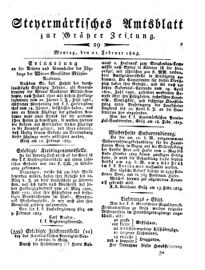 Steyermärkisches Amtsblatt zur Grätzer Zeitung 18250221 Seite: 1