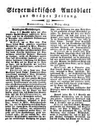 Steyermärkisches Amtsblatt zur Grätzer Zeitung 18250303 Seite: 1