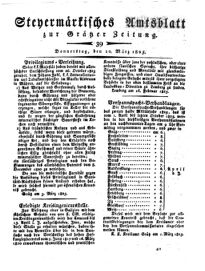 Steyermärkisches Amtsblatt zur Grätzer Zeitung 18250310 Seite: 1