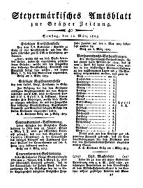 Steyermärkisches Amtsblatt zur Grätzer Zeitung 18250312 Seite: 1